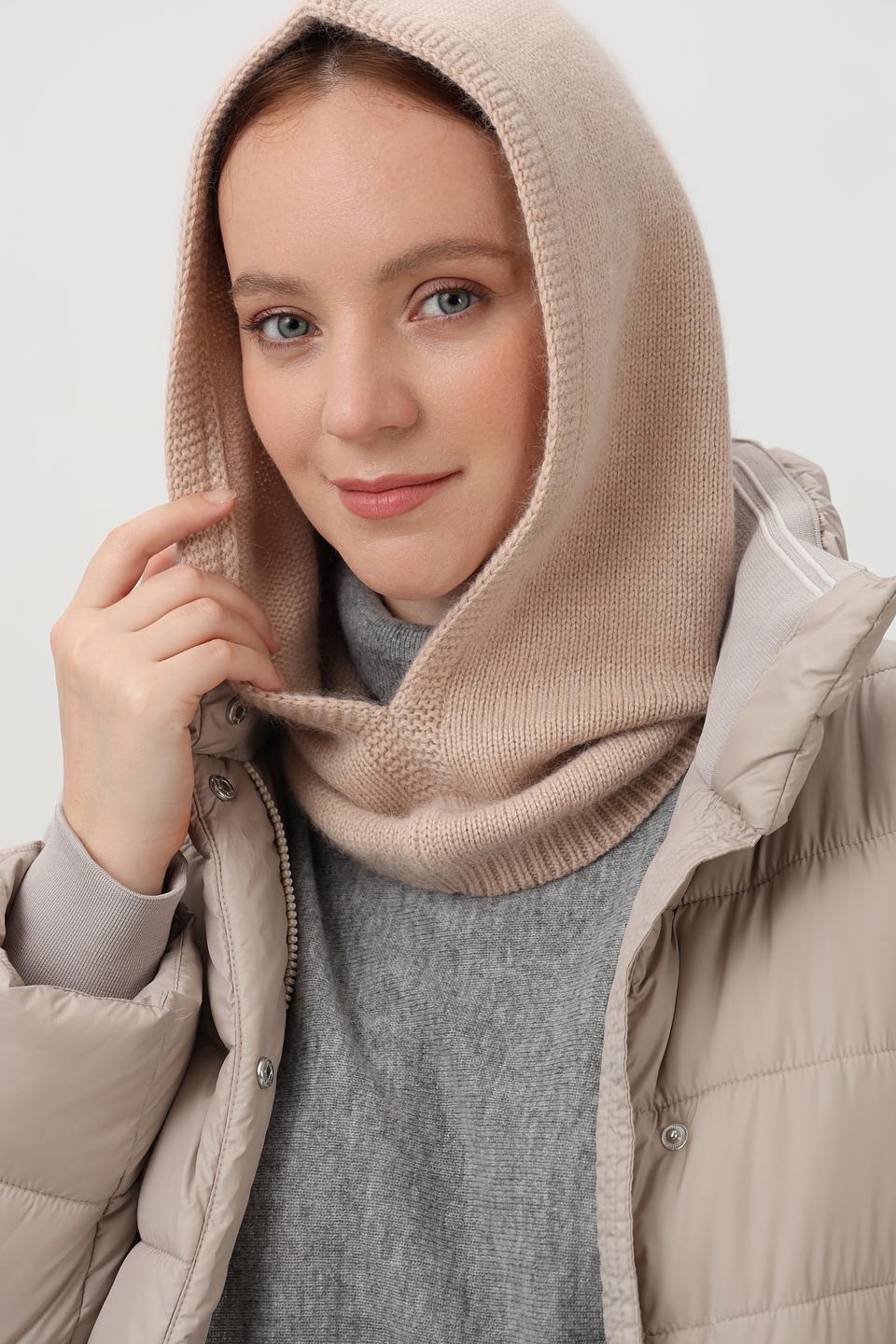 Шапка-капюшон Julia Florenzi бежевая