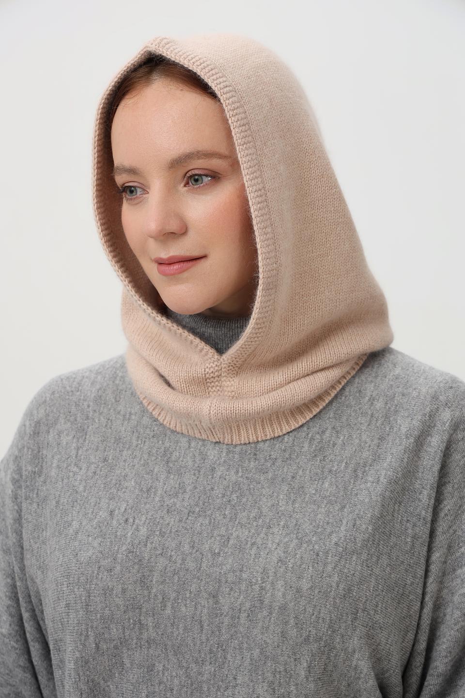 Шапка-капюшон Julia Florenzi бежевая