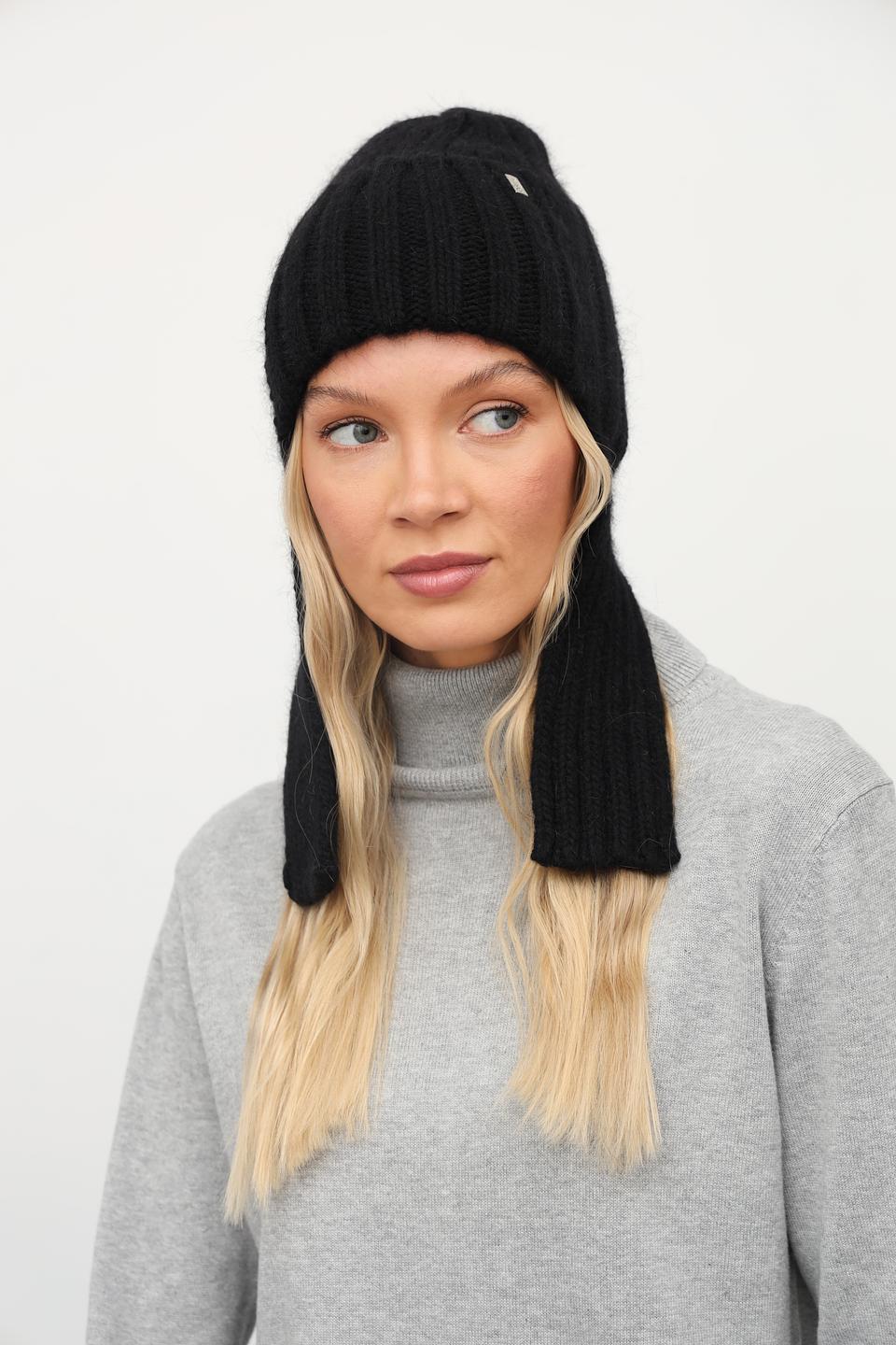 Шапка с ушами Julia Florenzi черная