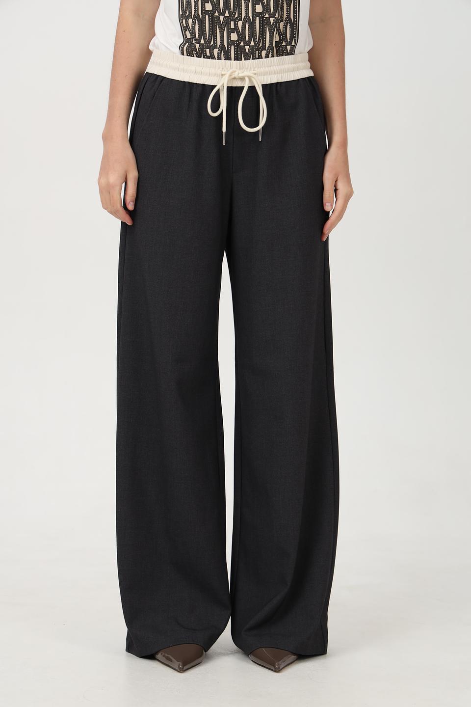 Брюки Oui клёш графит