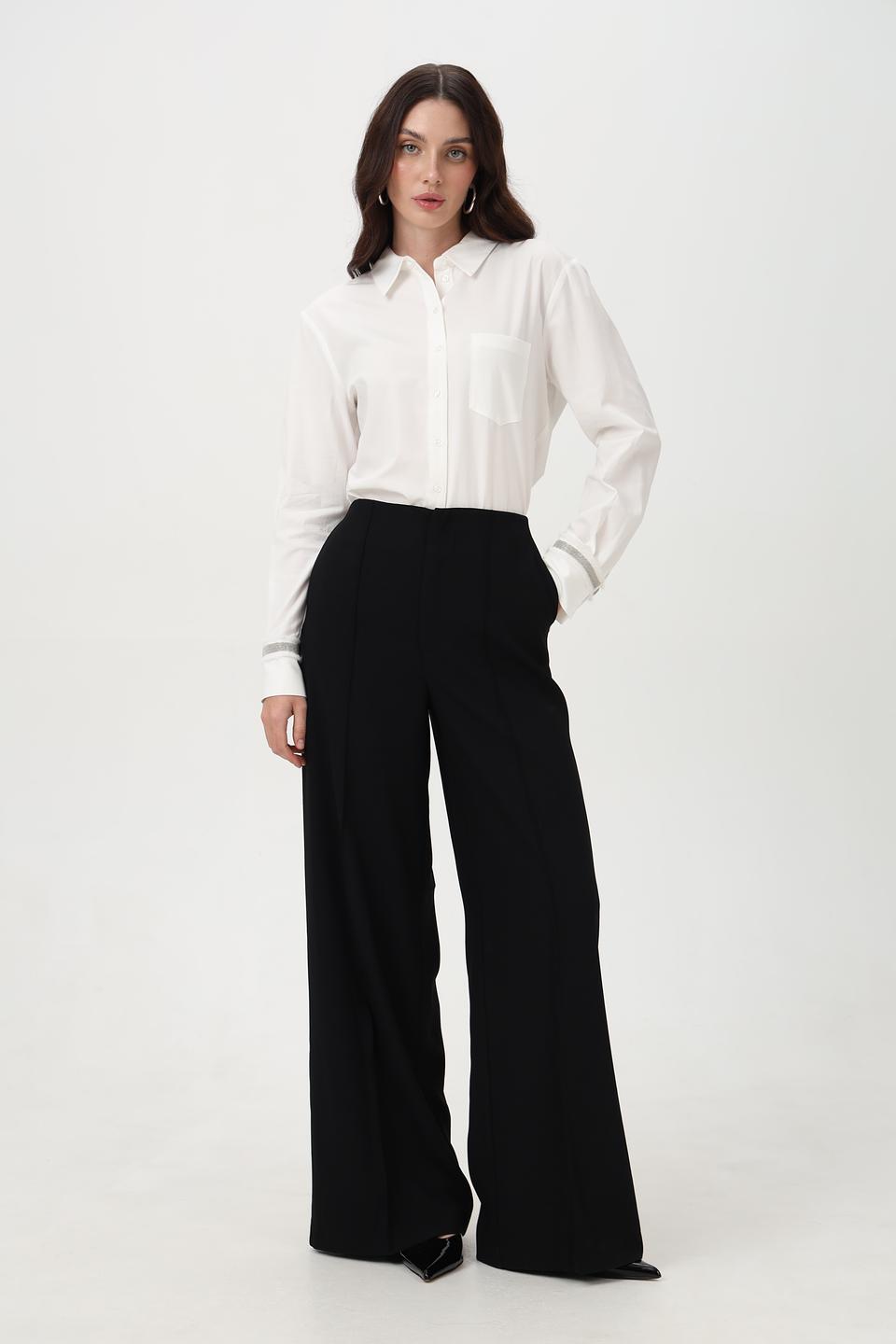 Брюки клёш Oui чёрные