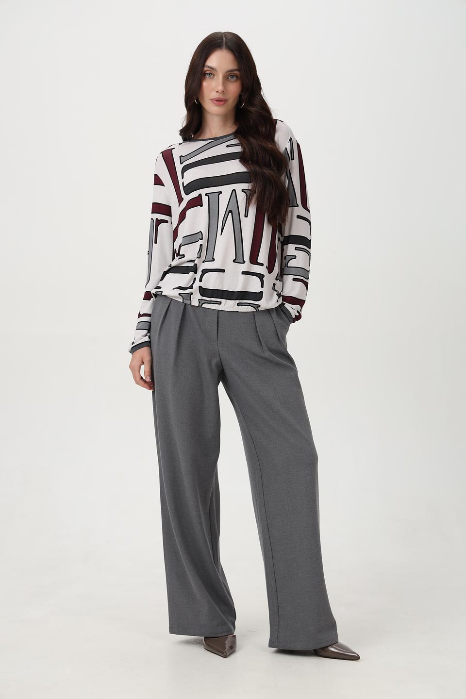 Брюки Lecomte клёш серые