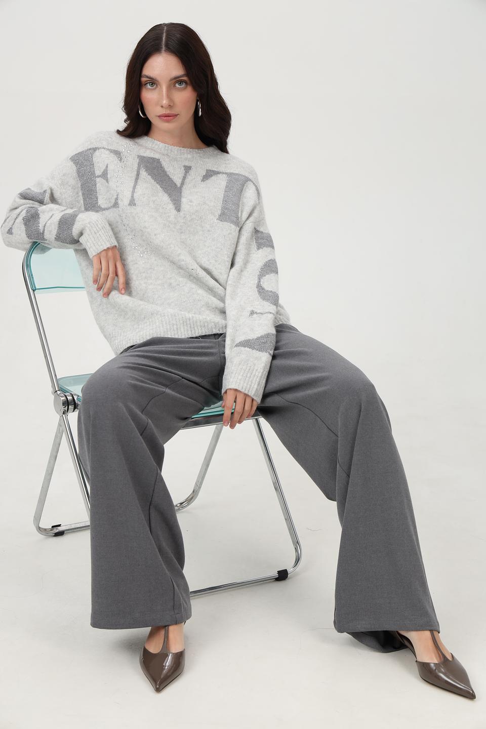 Пуловер Lecomte с надписью