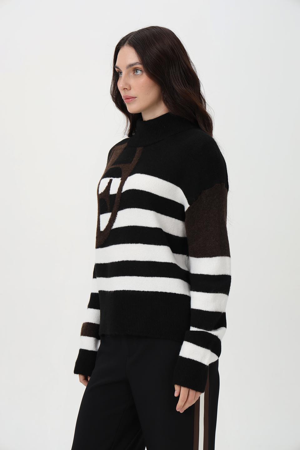 Пуловер Monari в полоску
