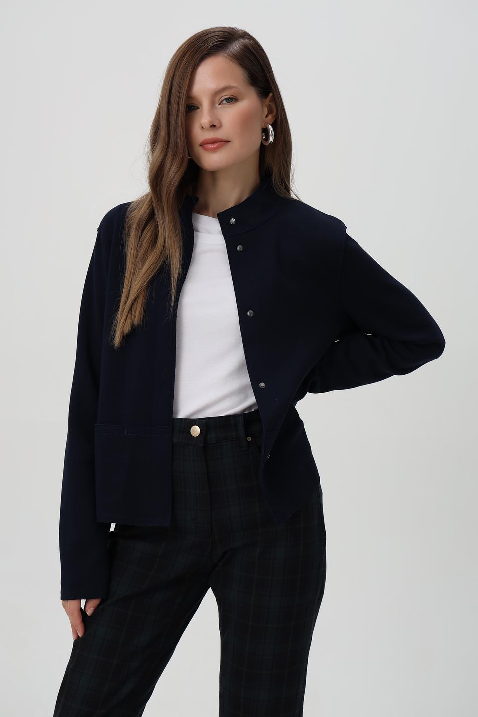 Жакет Bianca приталенный темно-синий