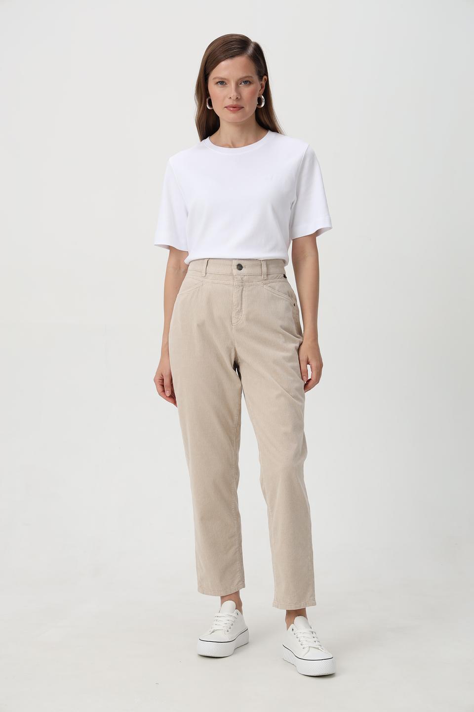 Брюки вельветовые Marc Cain бежевые