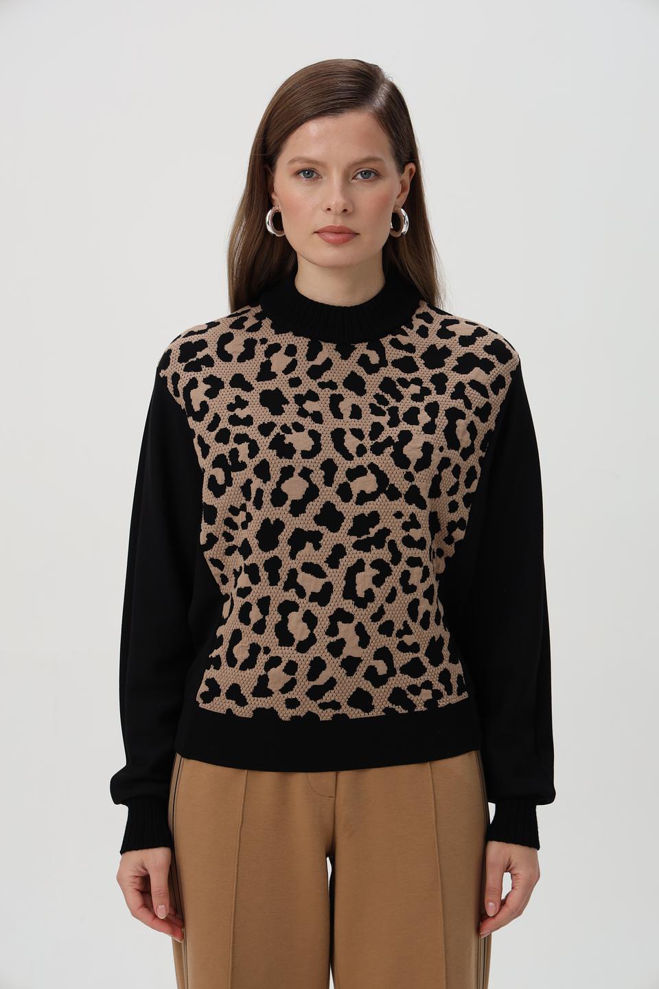 Пуловер Marc Cain Sports с леопардовым принтом