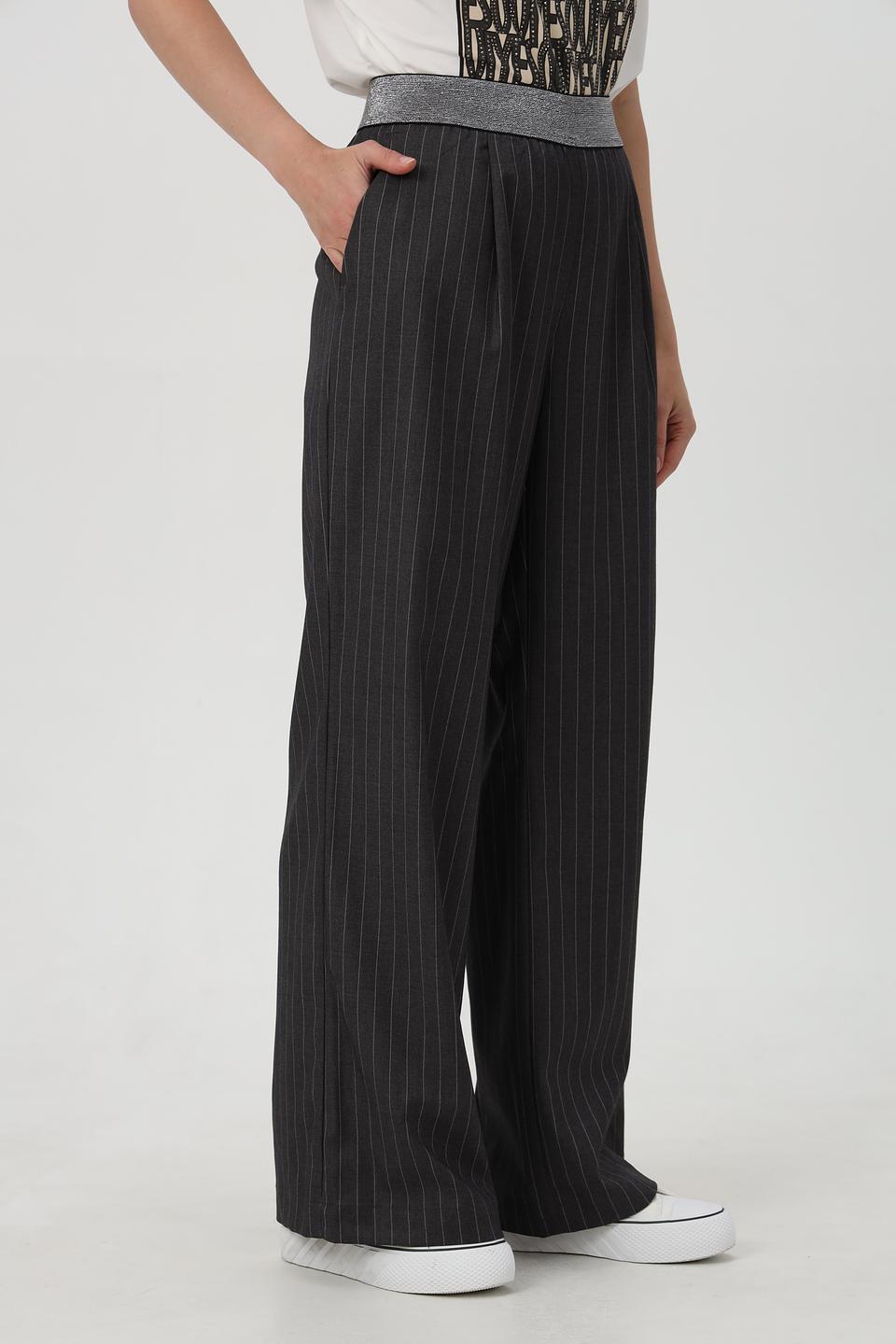 Брюки клеш Lecomte в полоску