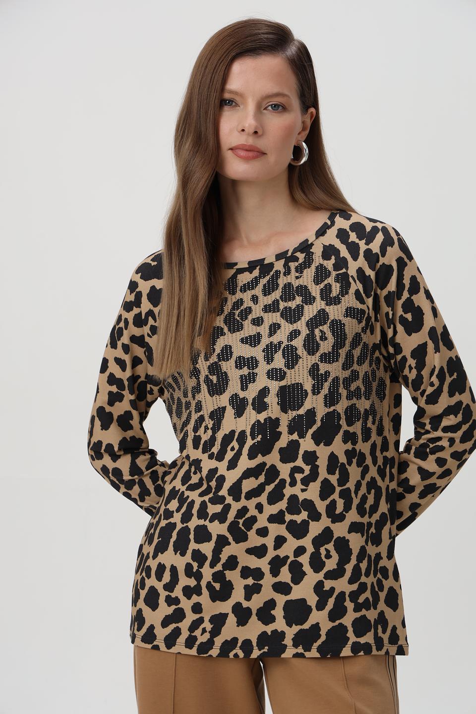 Футболка Monari с леопардовым принтом