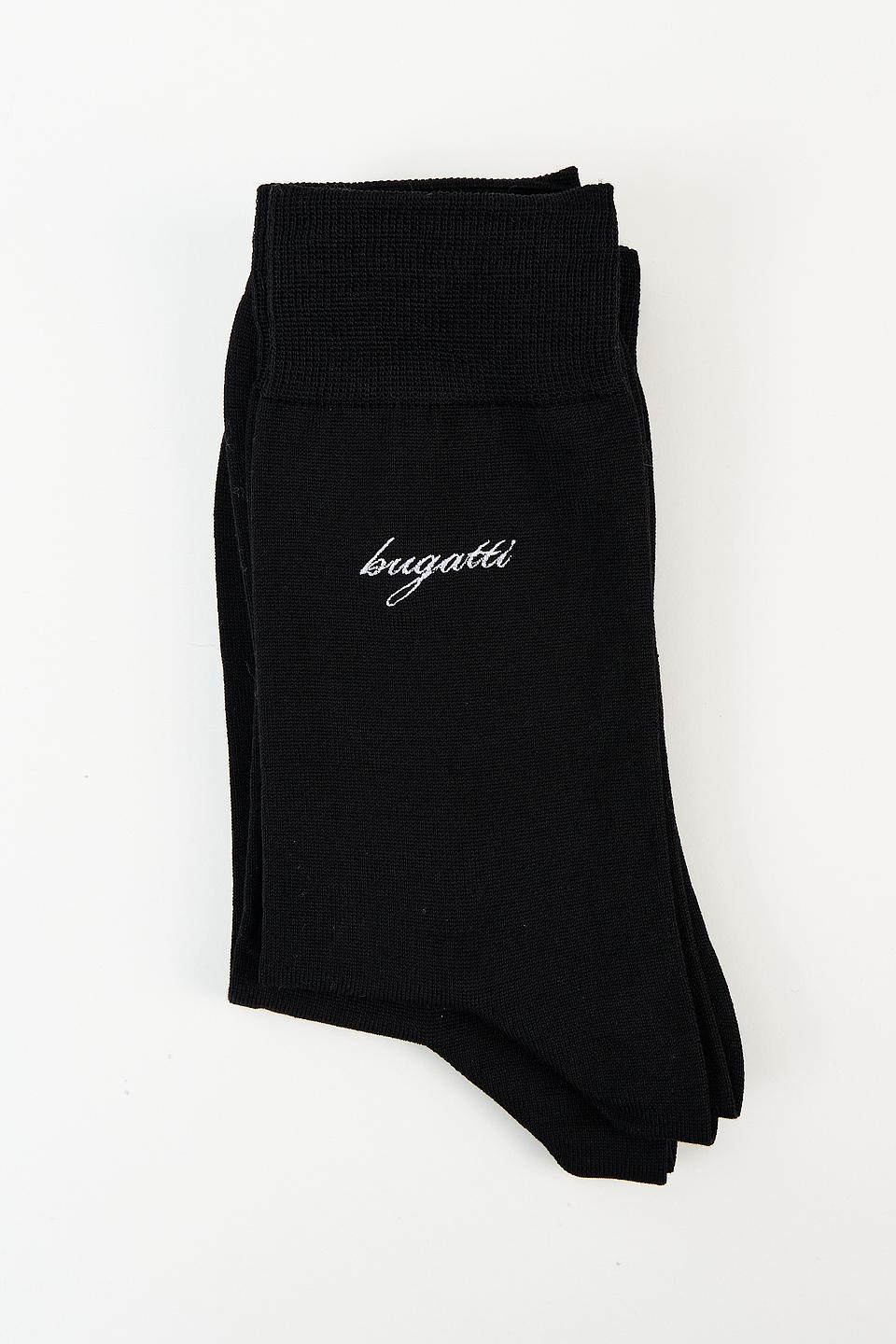 Носки Bugatti черные с логотипом