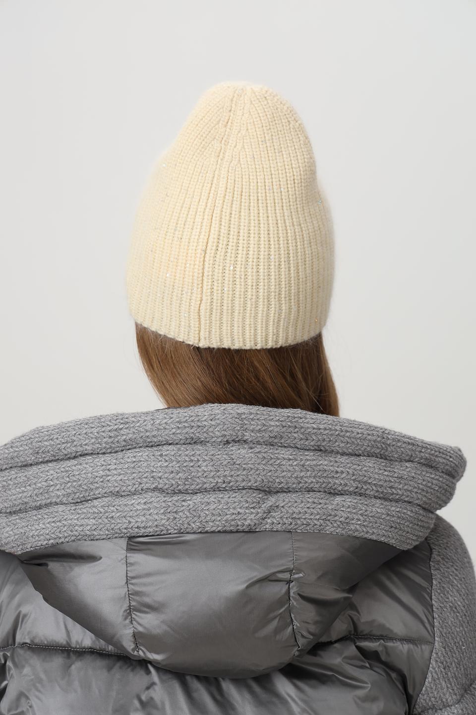 Шапка Marhatter вязаная молочная