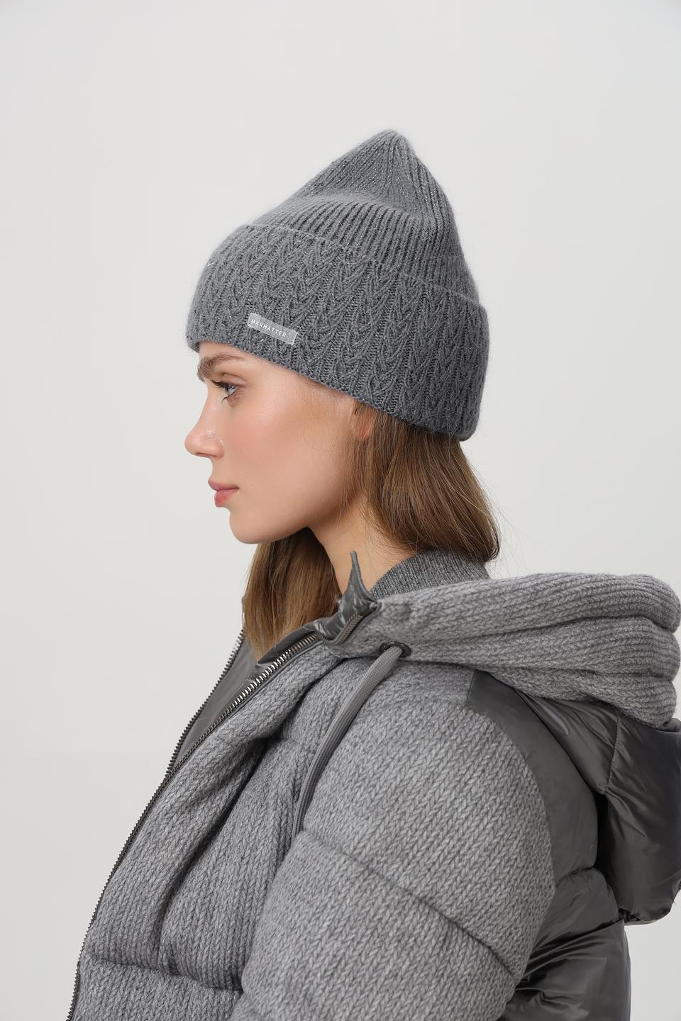 Шапка Marhatter вязаная серая