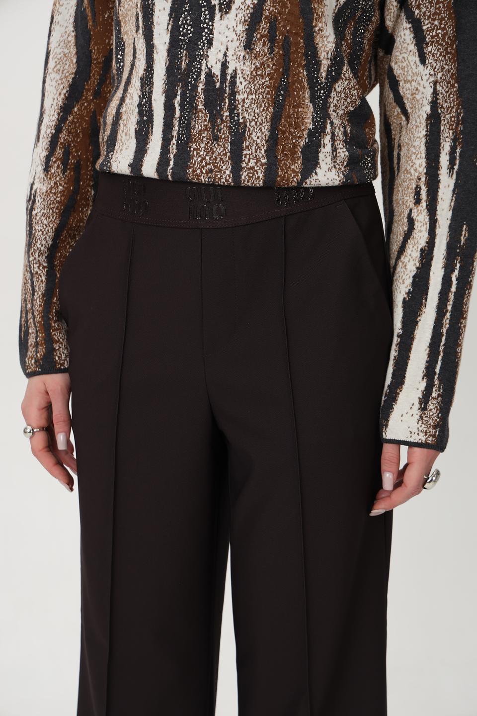 Брюки Oui клёш черные