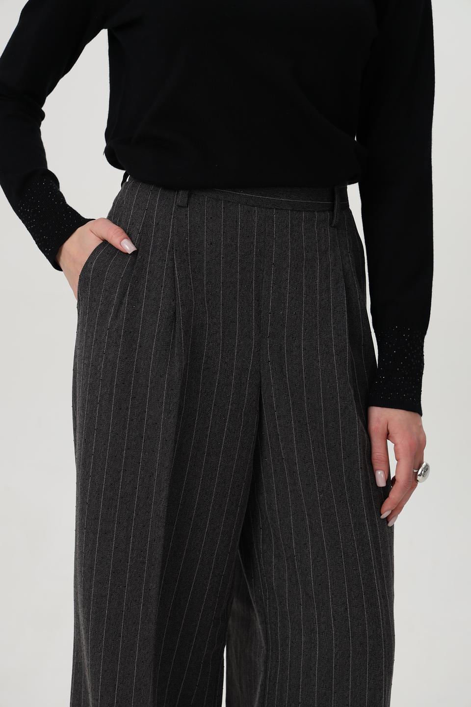 Брюки Oui в полоску