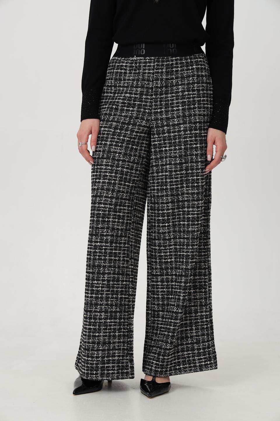 Брюки Oui клетчатые широкие