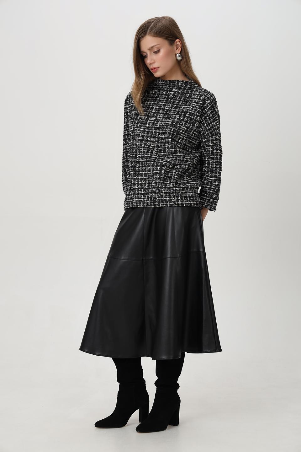 Пуловер Oui в клетку