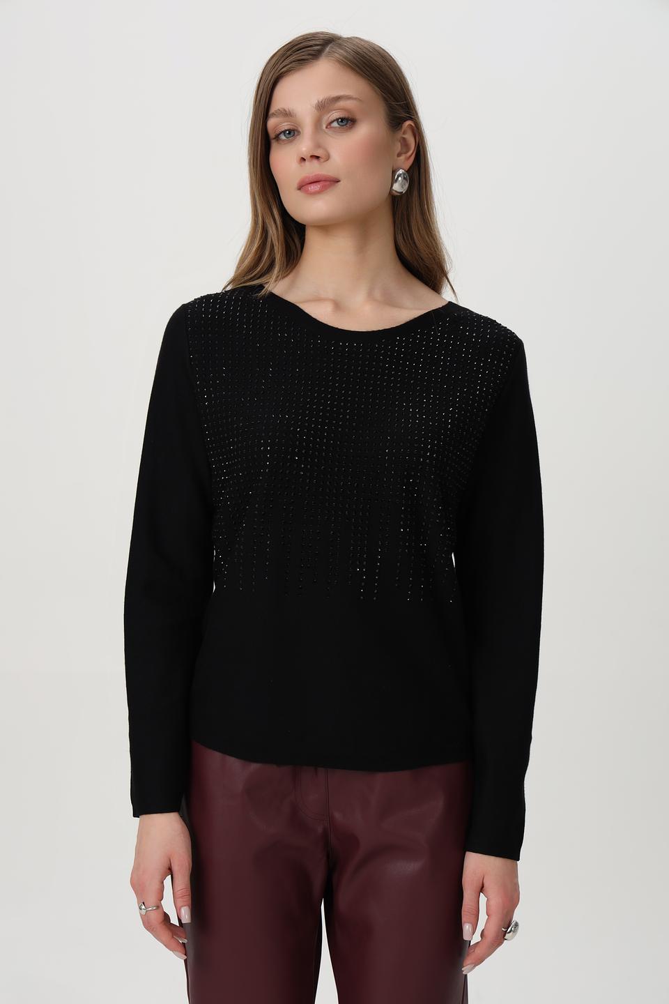 Пуловер Bianca с пайетками
