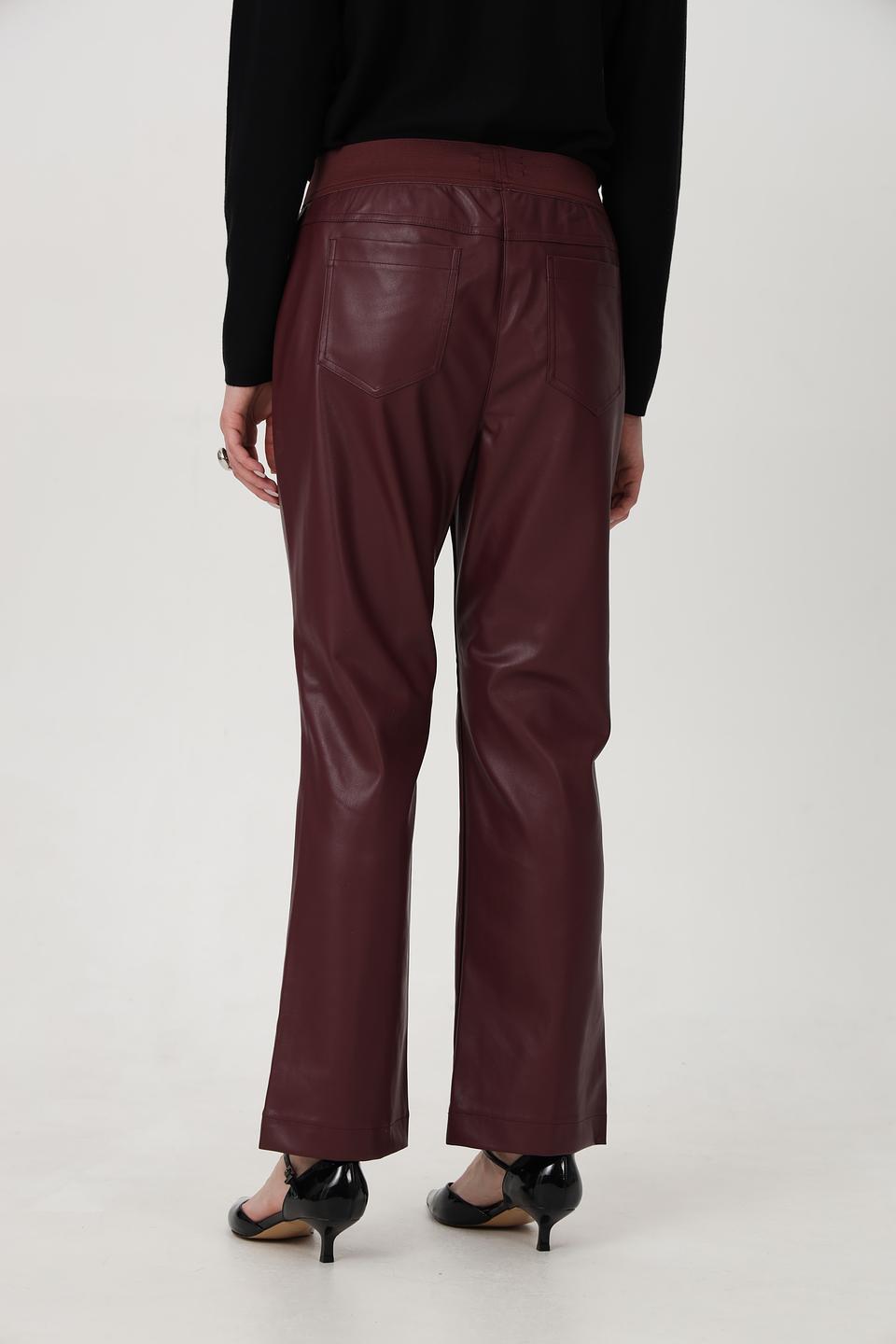 Брюки Monari из экокожи бордового цвета