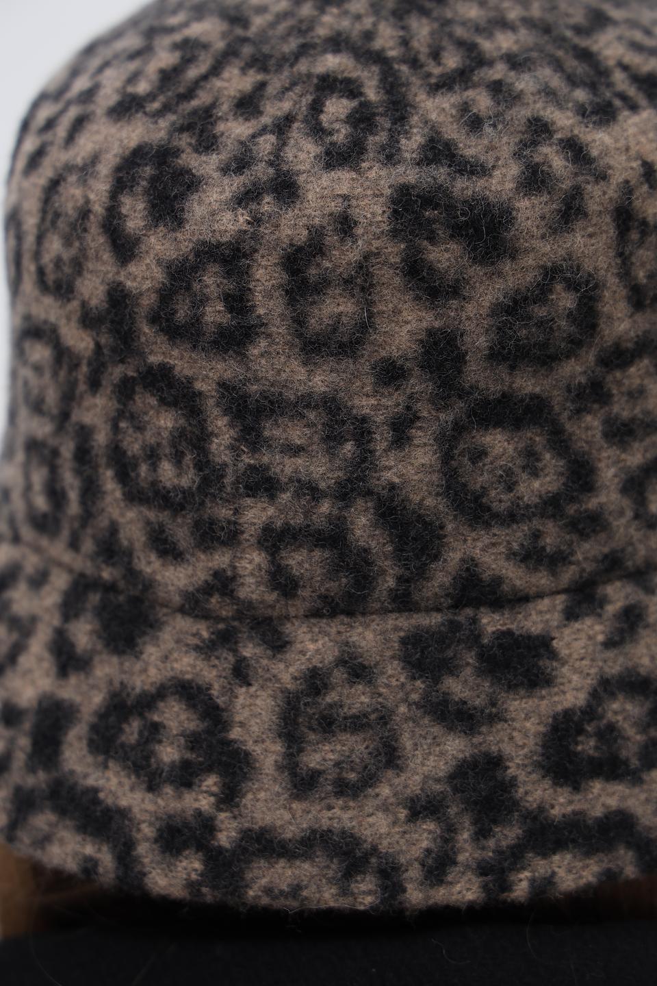 Шапка-ушанка Seeberger с леопардовым принтом