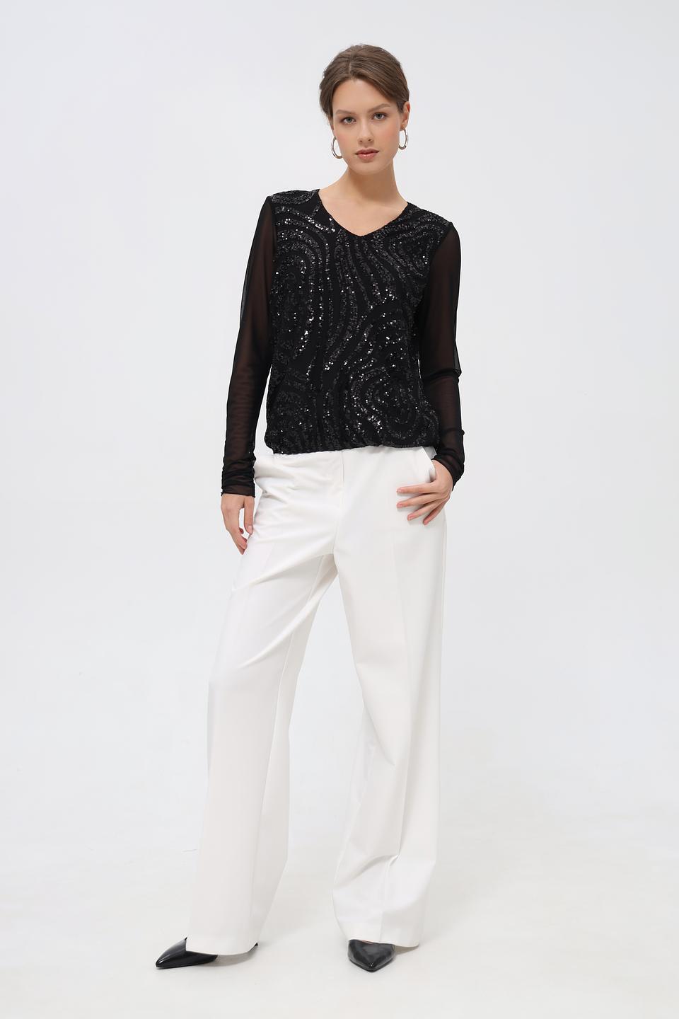 Блузка Bianca с пайетками