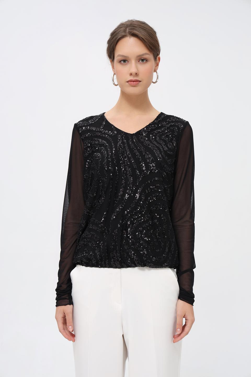Блузка Bianca с пайетками