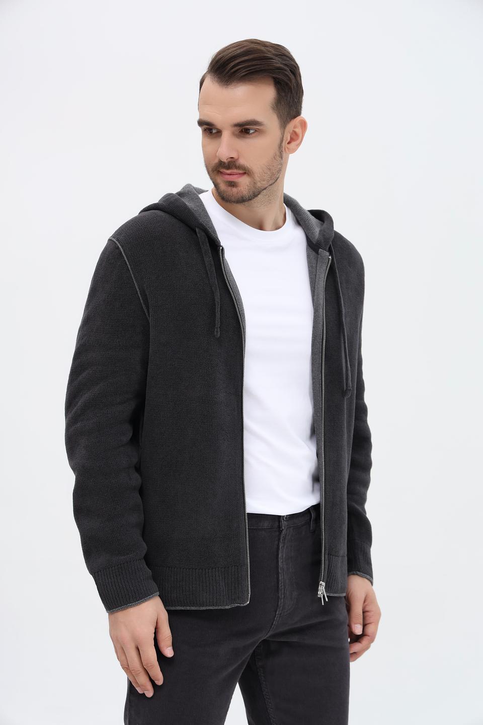 Кардиган Marc O Polo серый с капюшоном