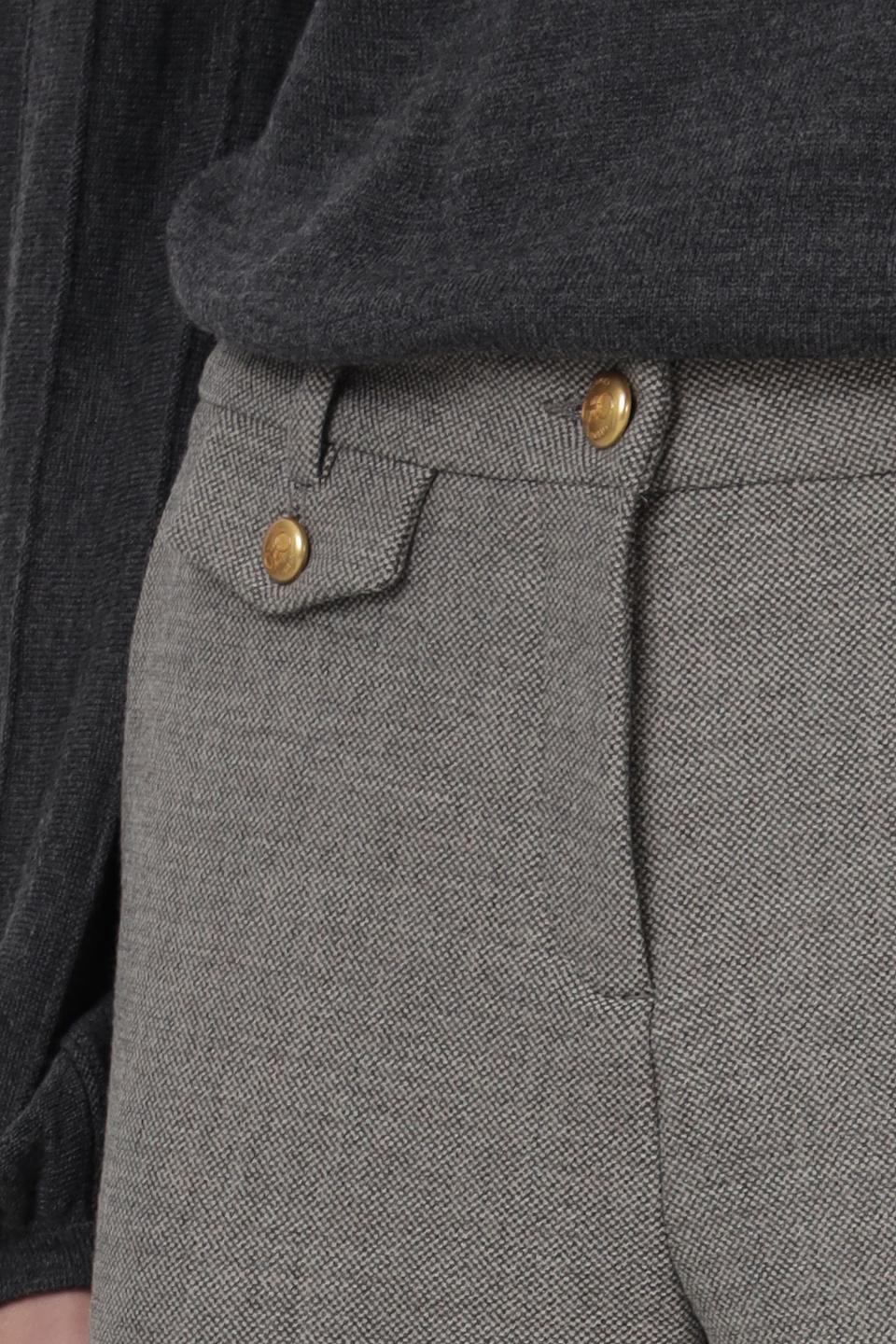 Брюки Cambio в клетку серые