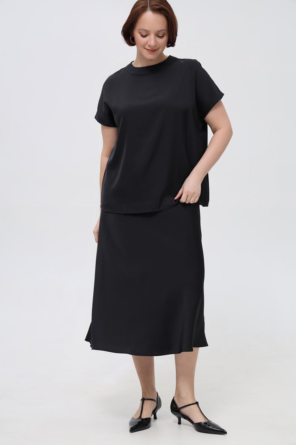 Юбка Betty and Co атласная черная