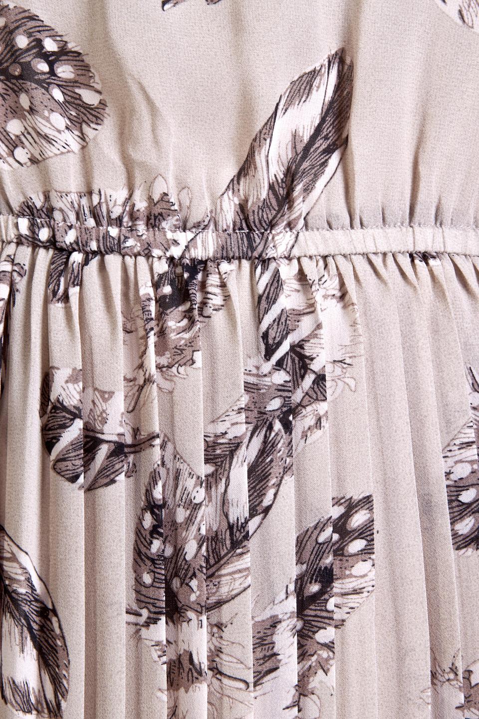 Блуза Locust с принтом перьев