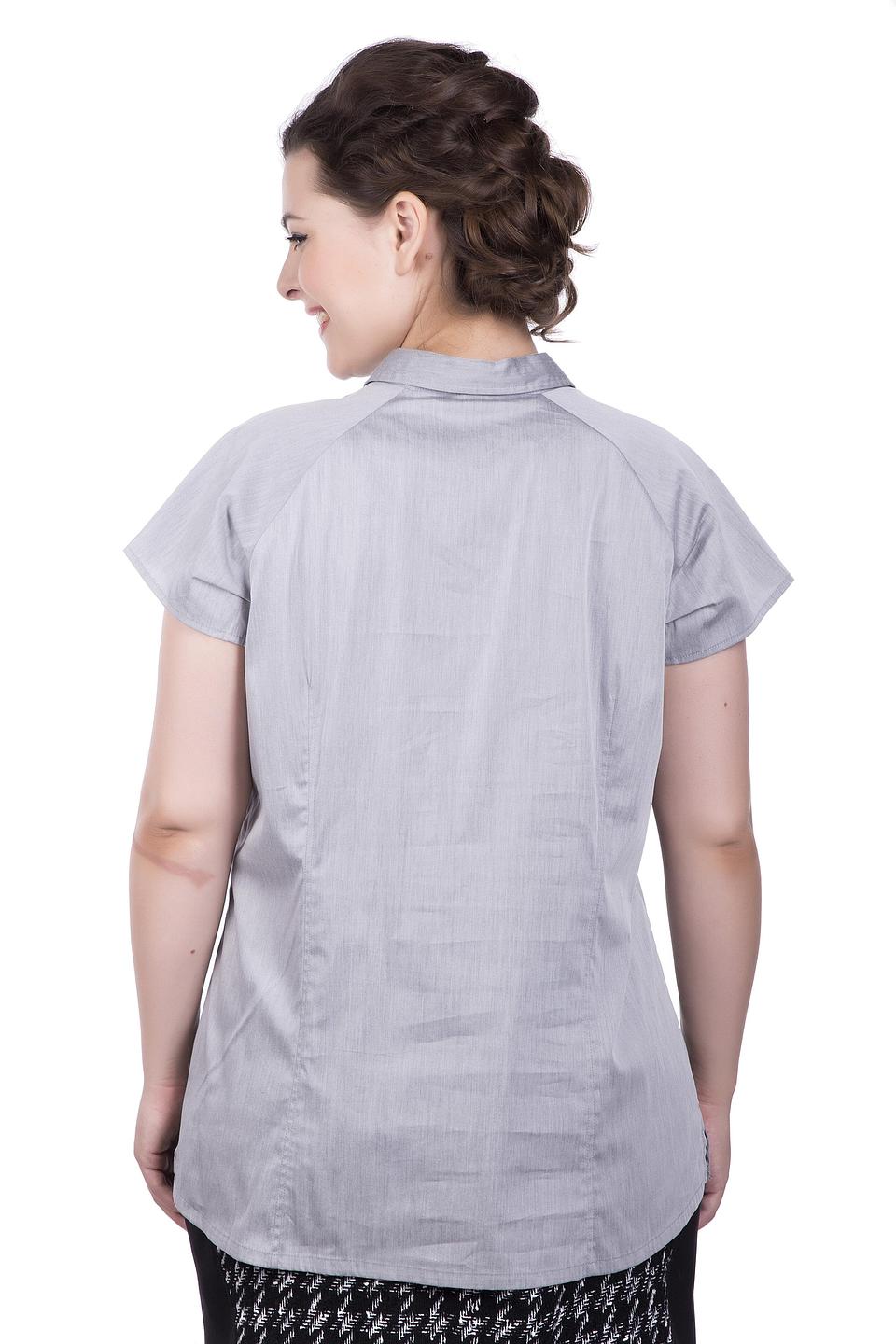 Блуза SIR Oliver серая классическая с коротким рукавом