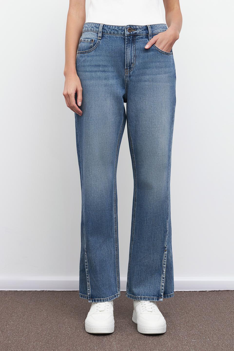 Джинсы Pezzo широкого кроя голубые