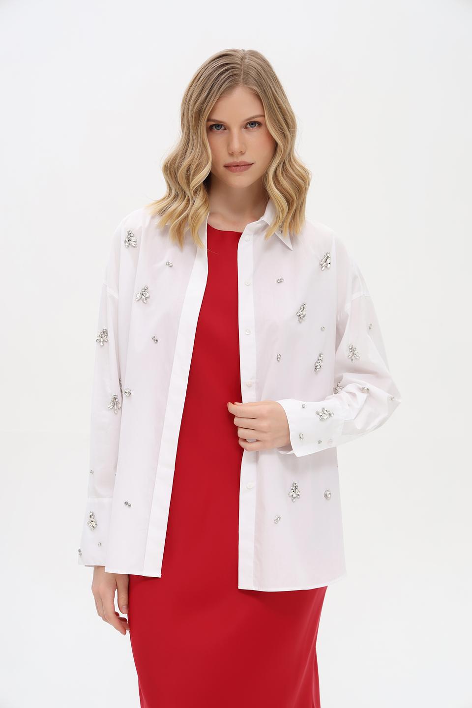 Блуза Penny Black с вышивкой белый