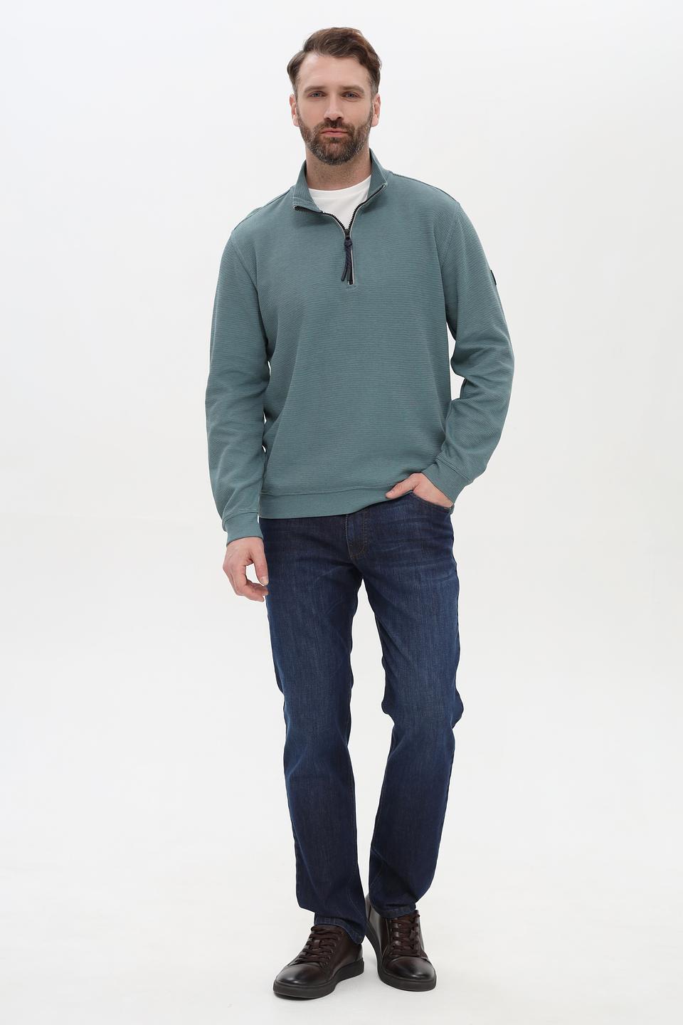 Пуловер Lerros с молнией зелёный