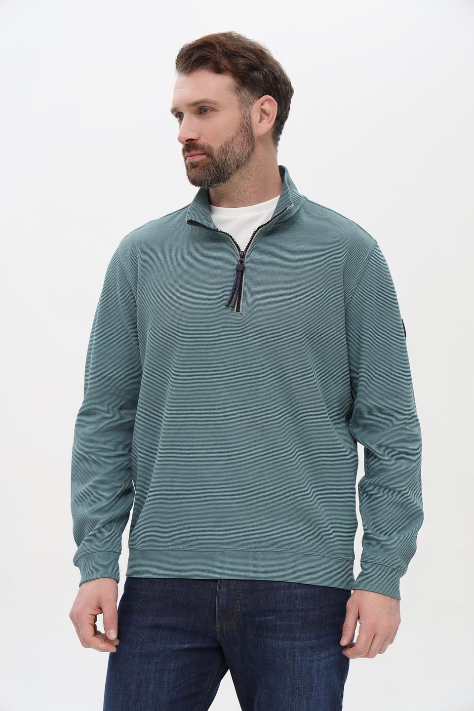 Пуловер Lerros с молнией зелёный