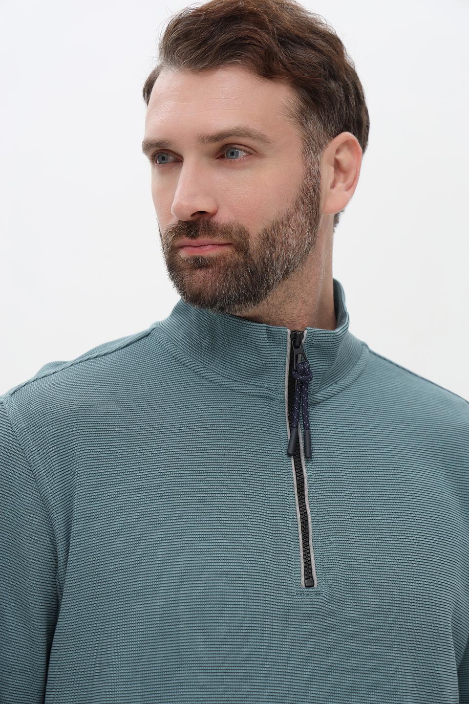 Пуловер Lerros с молнией зелёный