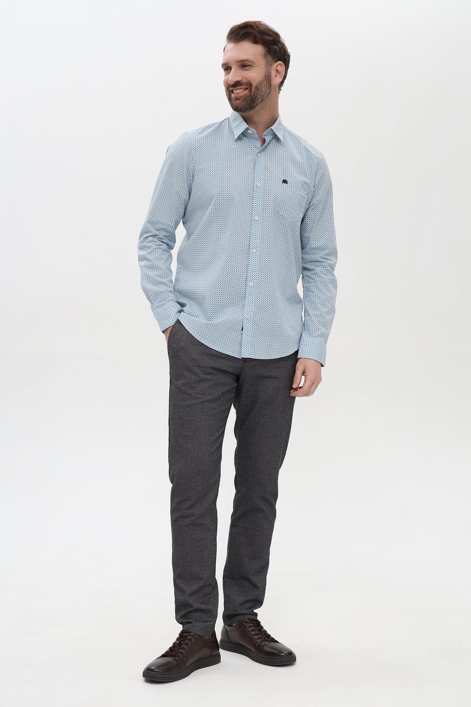 Рубашка Lerros голубая в принт