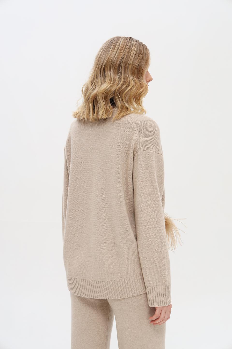 Кардиган Shade жен. с бахромой бежевый