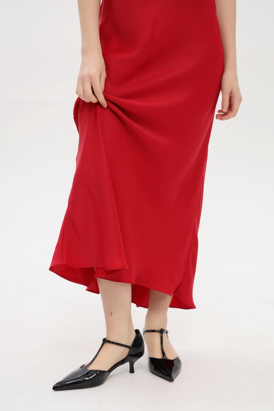 Платье Emka миди красное