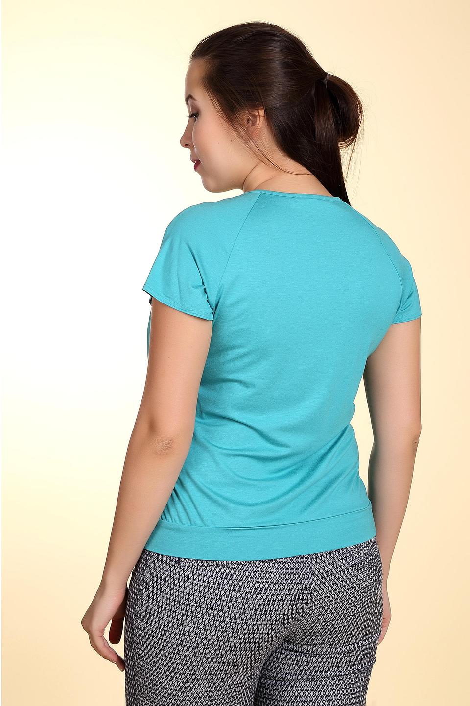 Блуза Frank Walder голубая с драпировкой