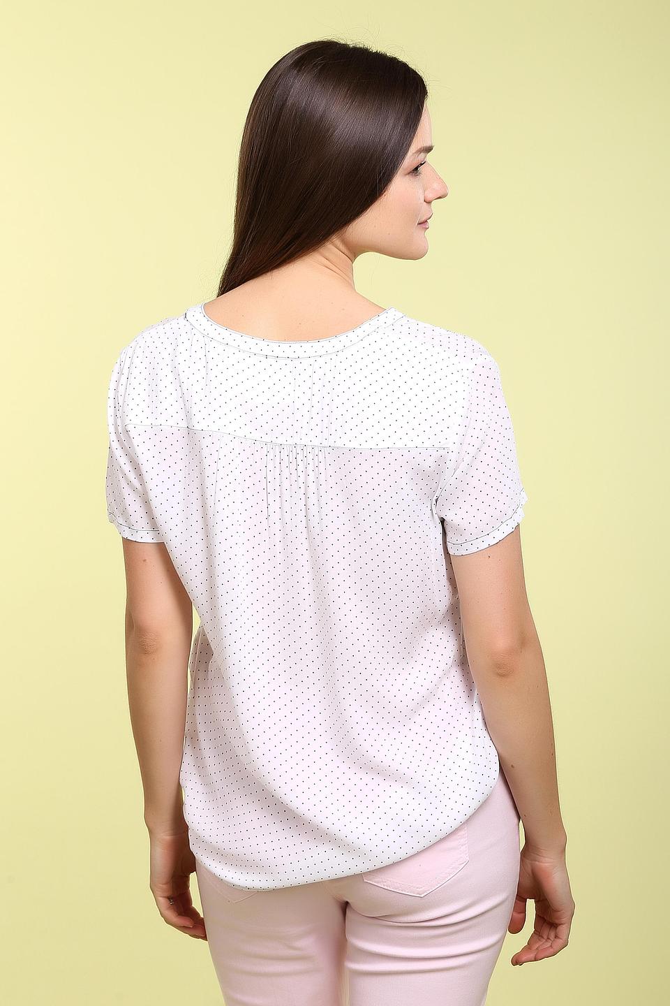 Блуза Gerry Weber белая в чёрный горошек