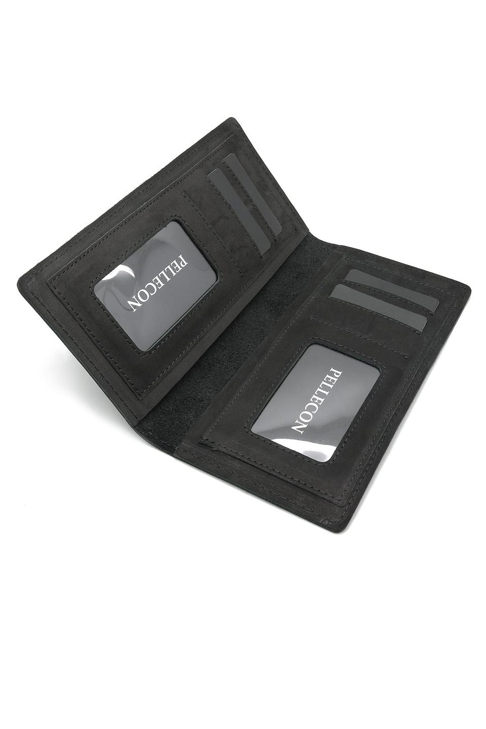 Кошелек Pellecon кожаный черный