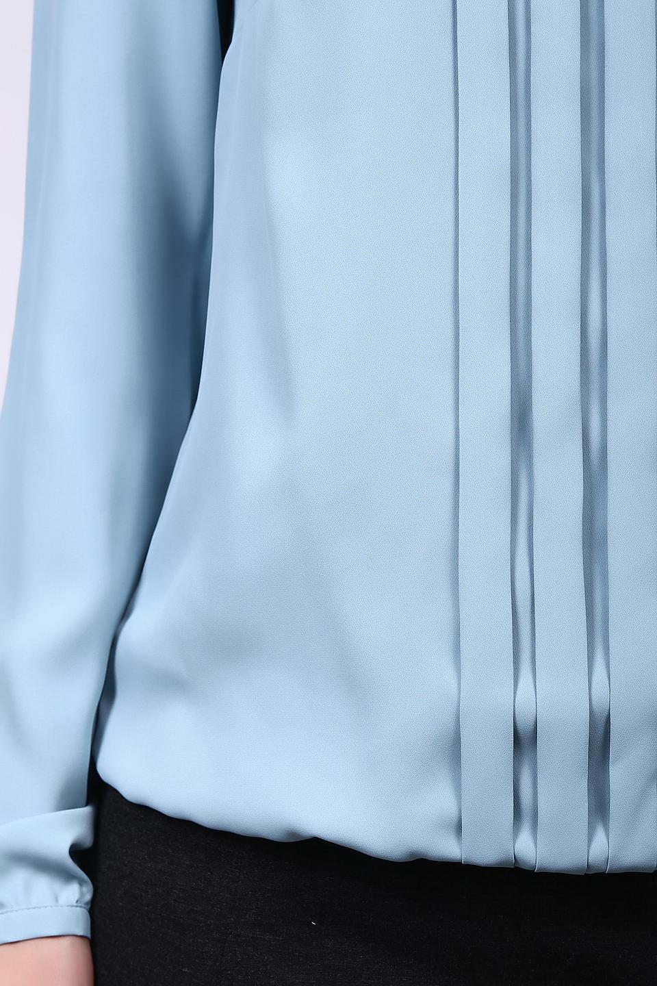 Блуза Pezzo голубая с защипами на груди