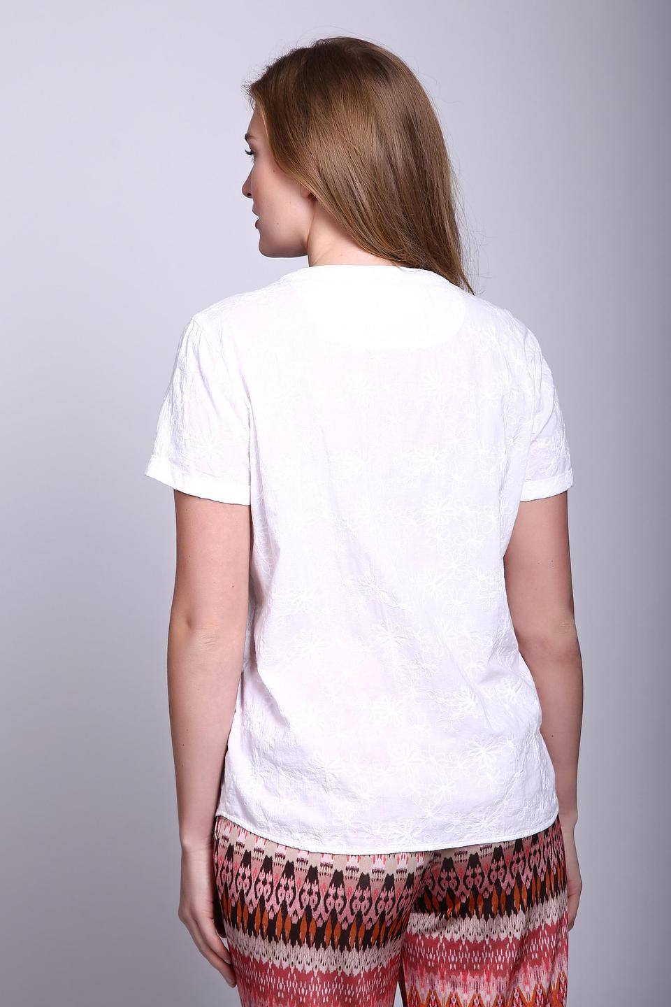 Блуза Gerry Weber белая с цветочной вышивкой