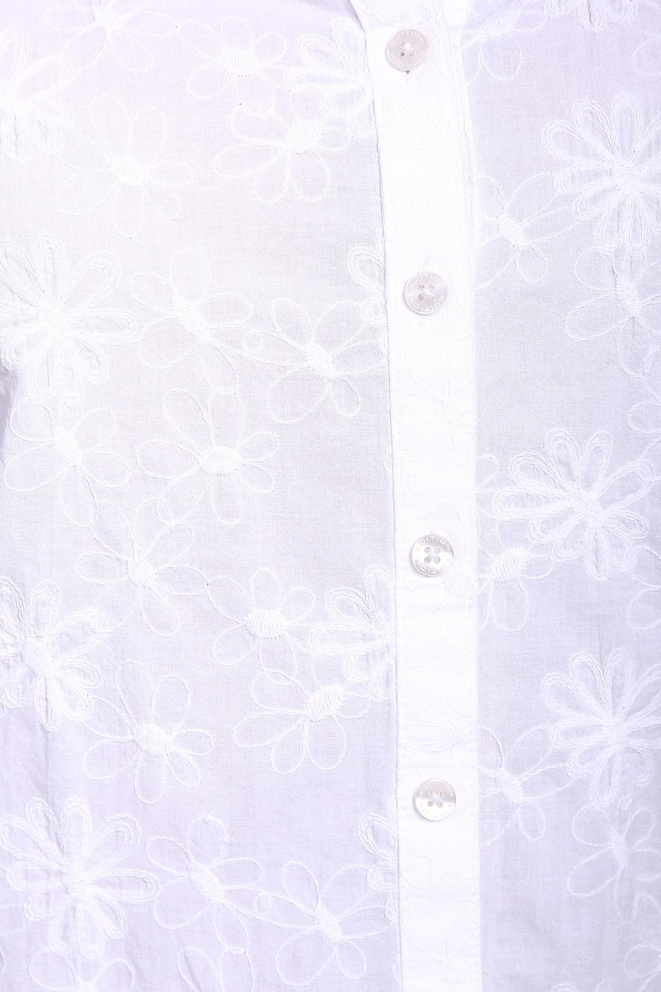 Блуза Gerry Weber белая с цветочной вышивкой