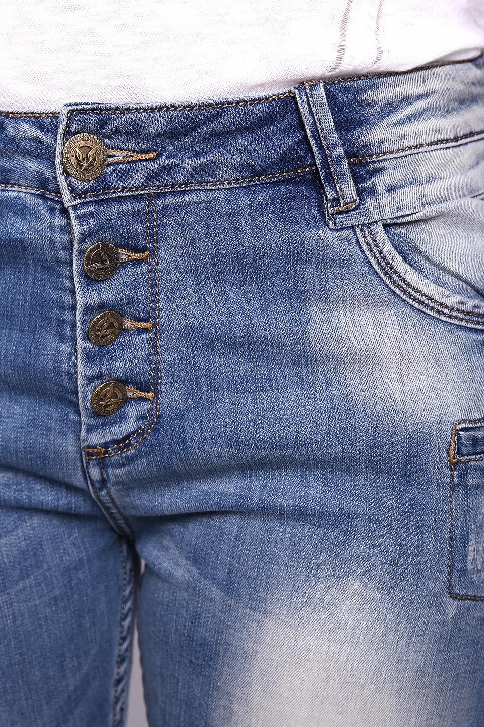 Джинсы GOOCEC с рваностями голубые