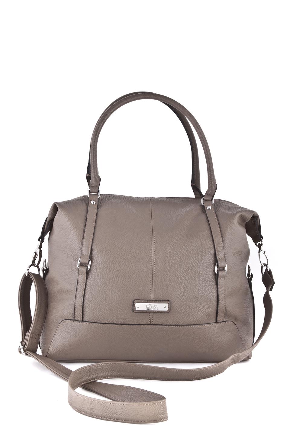 Сумка s.Oliver серого цвета с металлической фурнитурой
