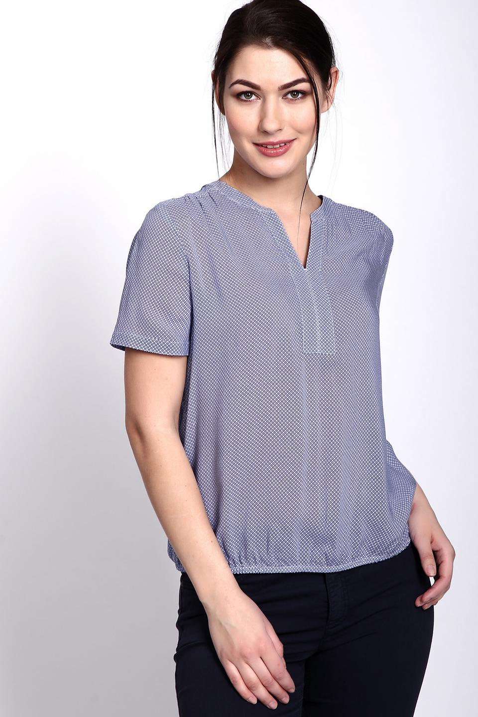 Блуза Gerry Weber синяя с геометрическим узором